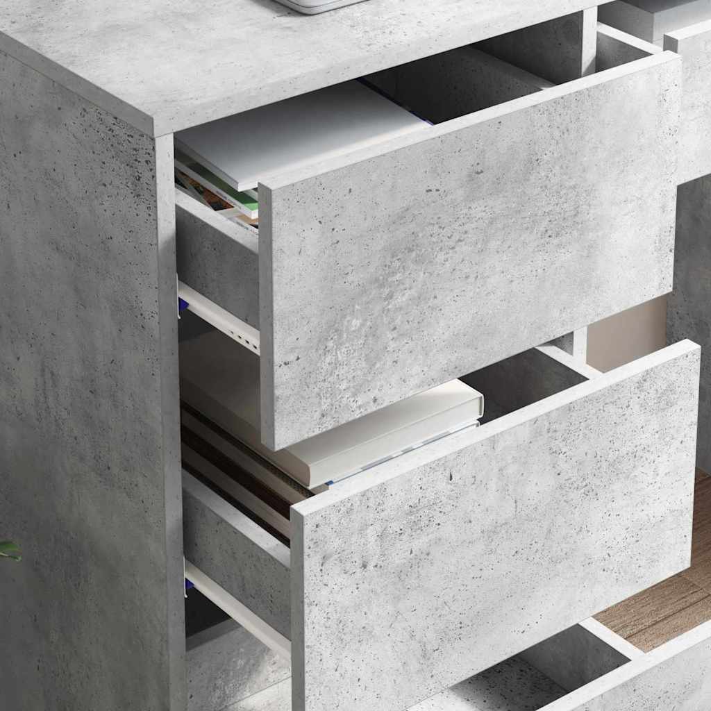 Scrivania Grigio cemento 90 x 37.5 x 75 cm Legno multistrato | homemem39