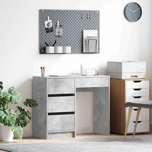 Scrivania Grigio cemento 90 x 37.5 x 75 cm Legno multistrato