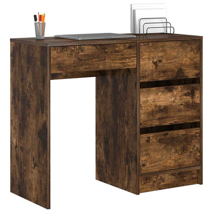 Scrivania Rovere fumé 90 x 37.5 x 75 cm Legno multistrato | homemem39