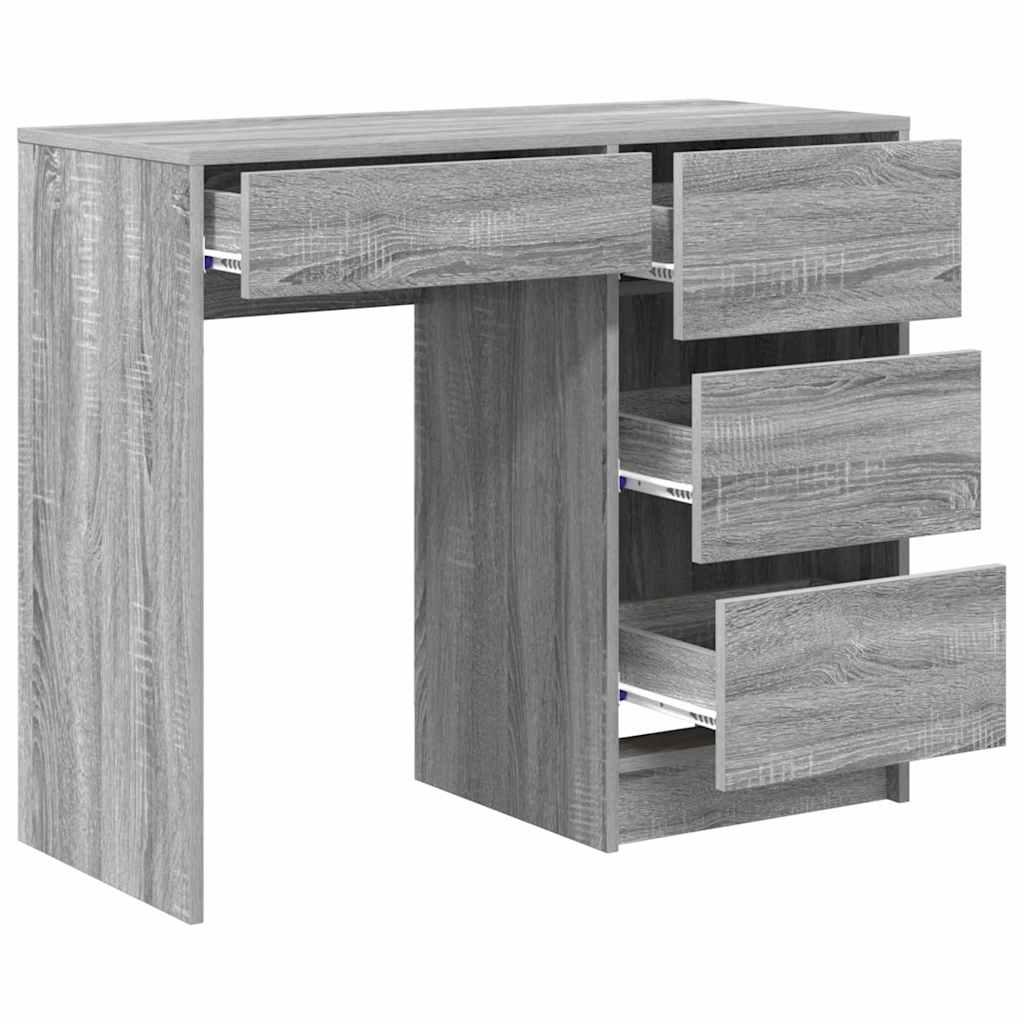 Scrivania Grigio Sonoma 90 x 37.5 x 75 cm Legno multistrato | homemem39