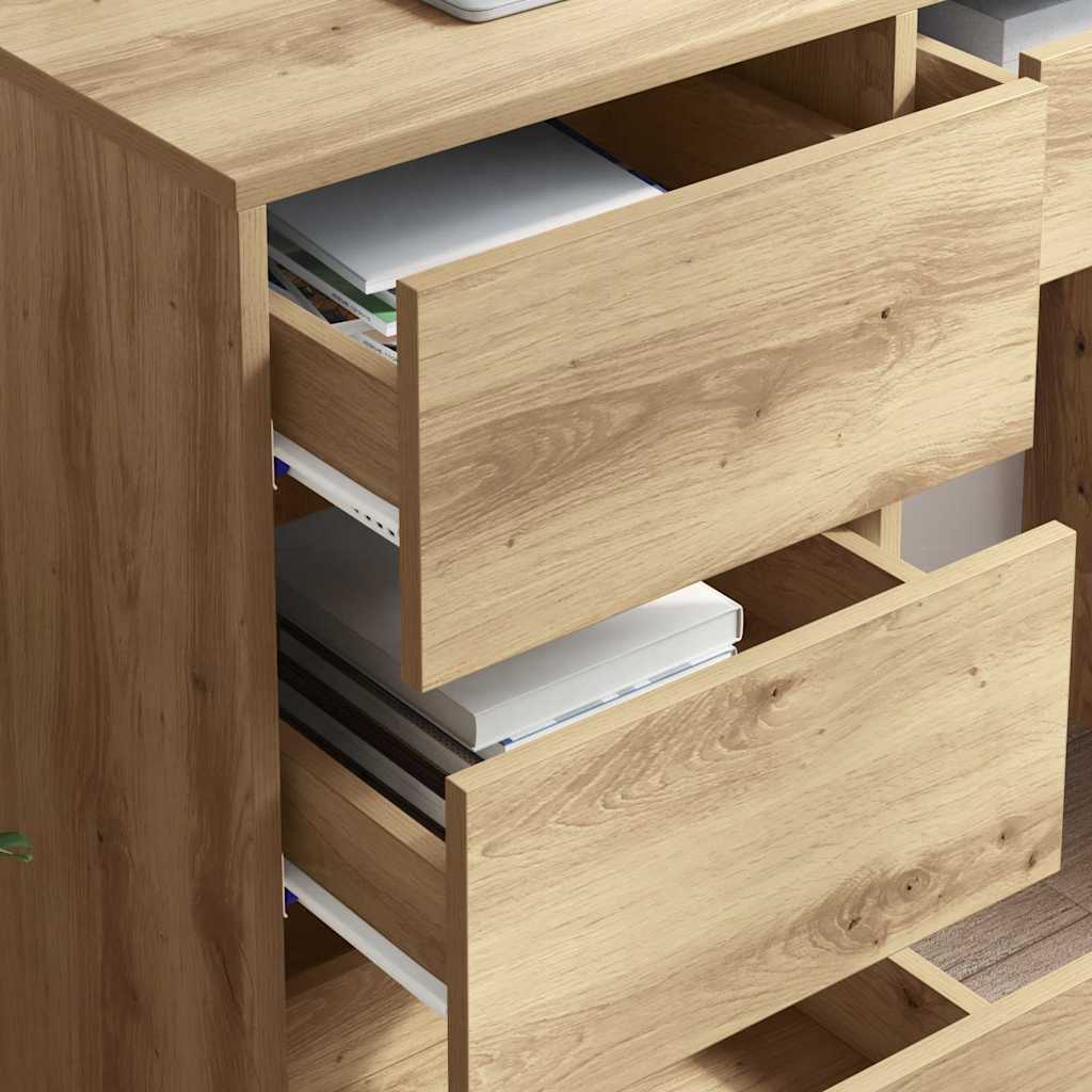 Scrivania con cassetto Rovere artigianale 90 x 37.5 x 75 cm | homemem39