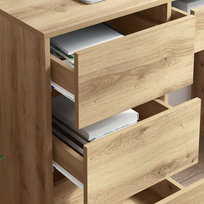 Scrivania con cassetto Rovere artigianale 90 x 37.5 x 75 cm | homemem39