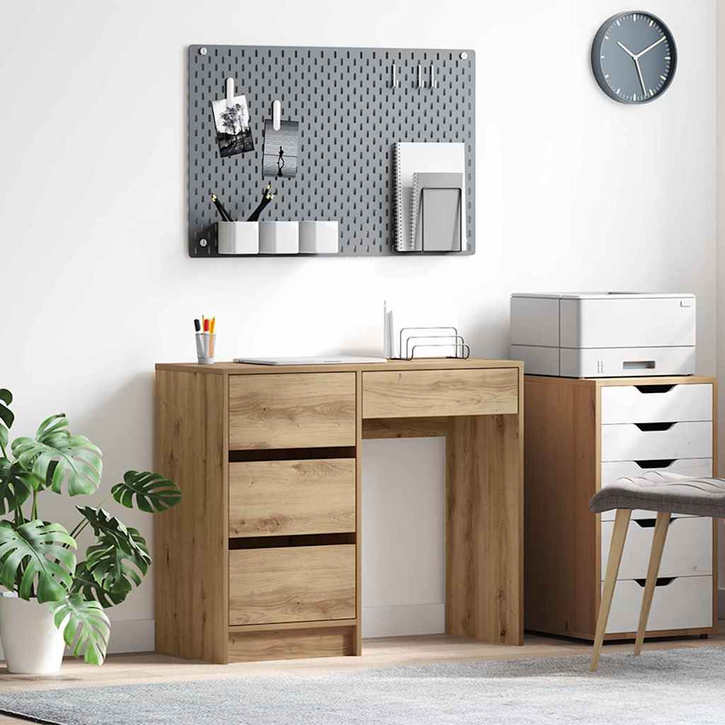 Scrivania con cassetto Rovere artigianale 90 x 37.5 x 75 cm | homemem39