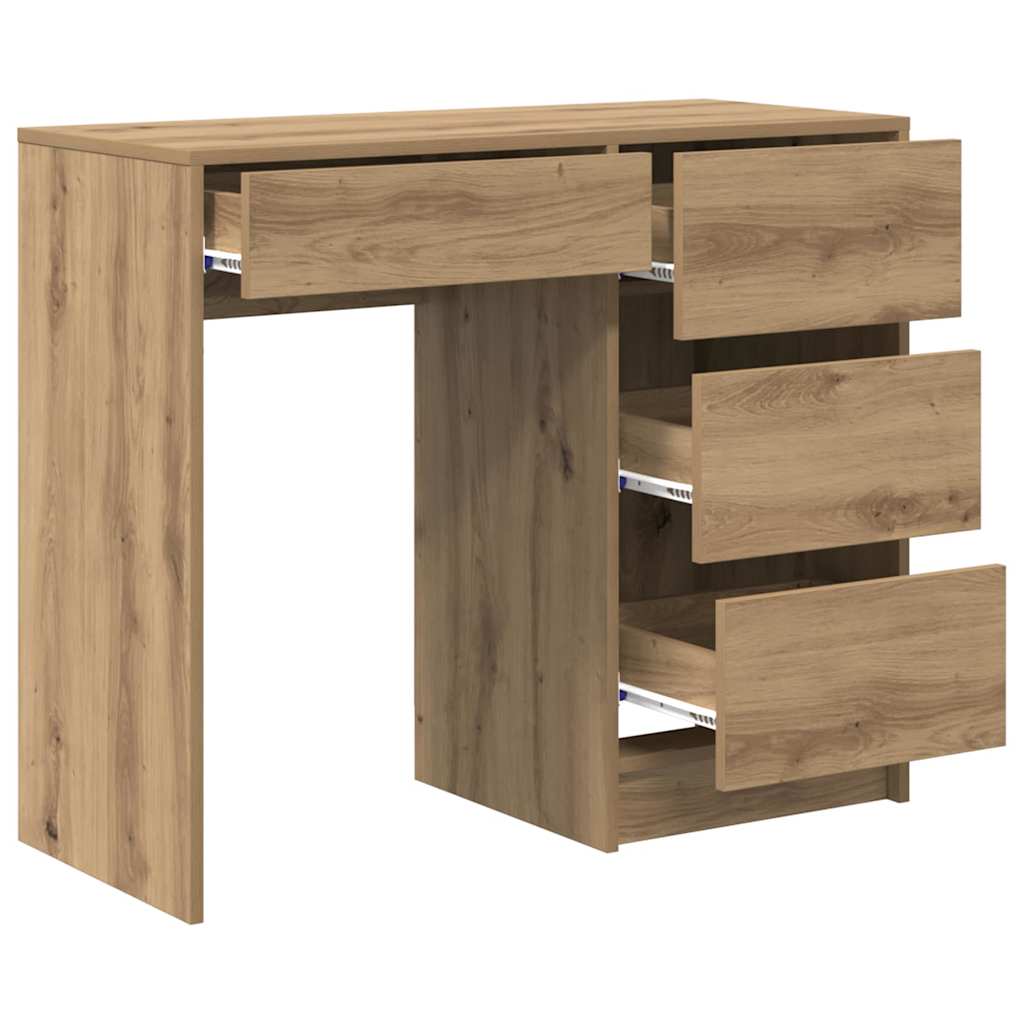 Scrivania con cassetto Rovere artigianale 90 x 37.5 x 75 cm | homemem39
