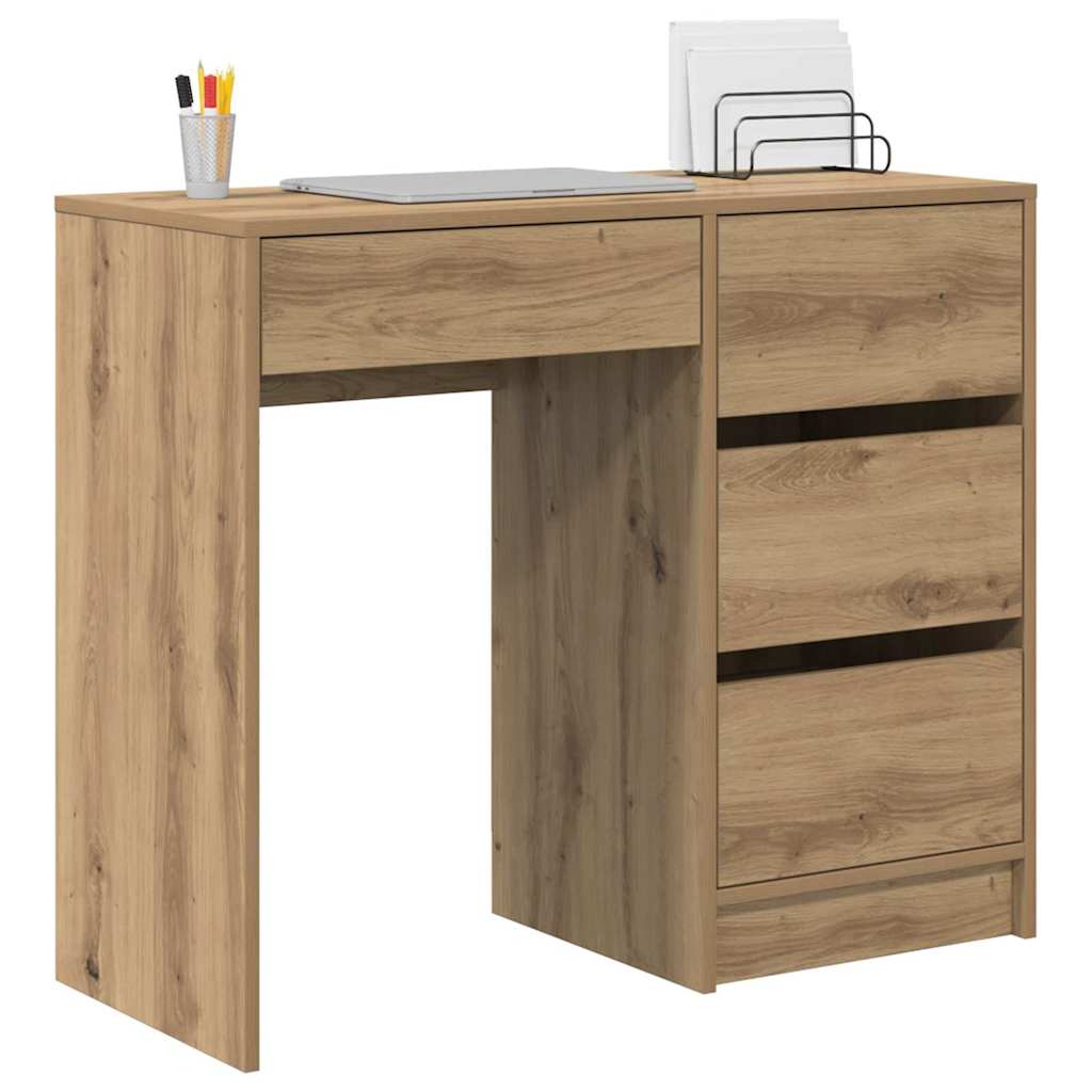Scrivania con cassetto Rovere artigianale 90 x 37.5 x 75 cm | homemem39