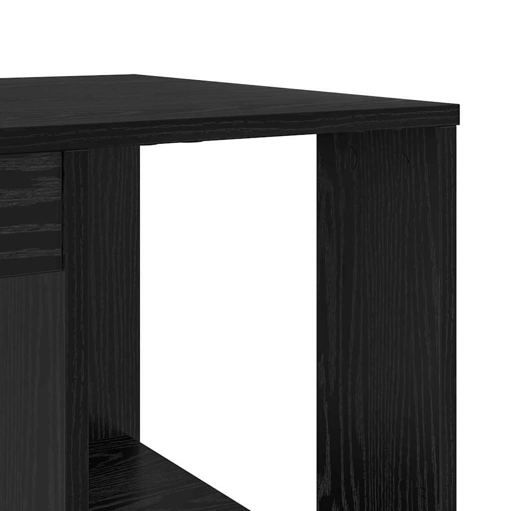 Scrivania Rovere Nero 130 x 50.5 x 75 cm Legno multistrato | homemem39