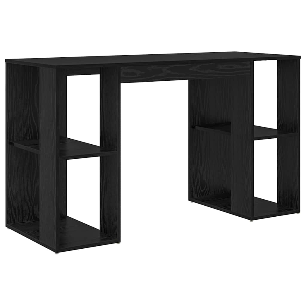 Scrivania Rovere Nero 130 x 50.5 x 75 cm Legno multistrato | homemem39