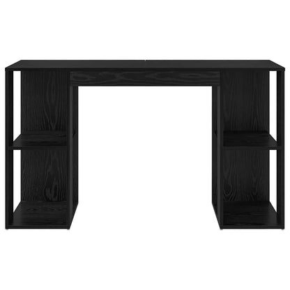 Scrivania Rovere Nero 130 x 50.5 x 75 cm Legno multistrato | homemem39