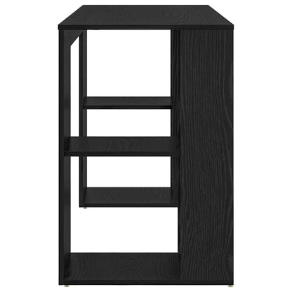 Scrivania Rovere Nero 130 x 50.5 x 75 cm Legno multistrato | homemem39