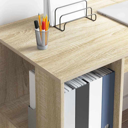 Scrivania Rovere Sonoma 130 x 50.5 x 75 cm Legno multistrato | homemem39