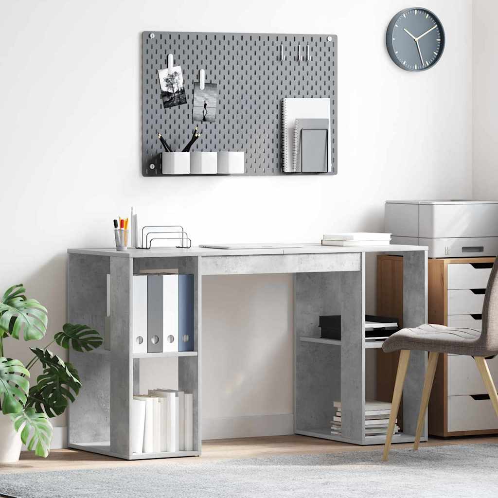 Scrivania Grigio cemento 130 x 50.5 x 75 cm Legno multistrato