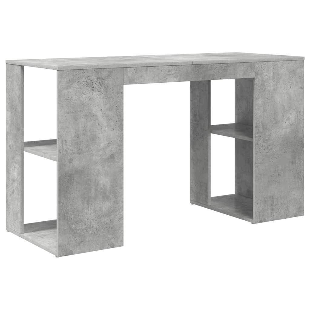 Scrivania Grigio cemento 130 x 50.5 x 75 cm Legno multistrato | homemem39