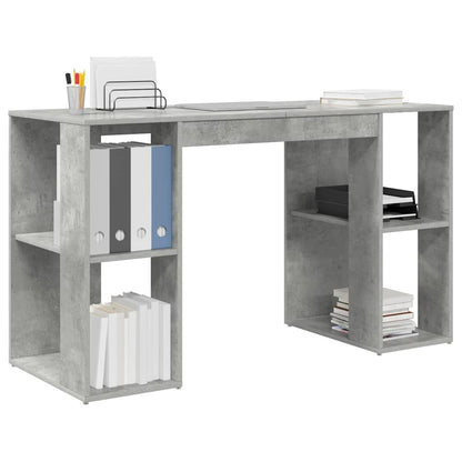Scrivania Grigio cemento 130 x 50.5 x 75 cm Legno multistrato | homemem39