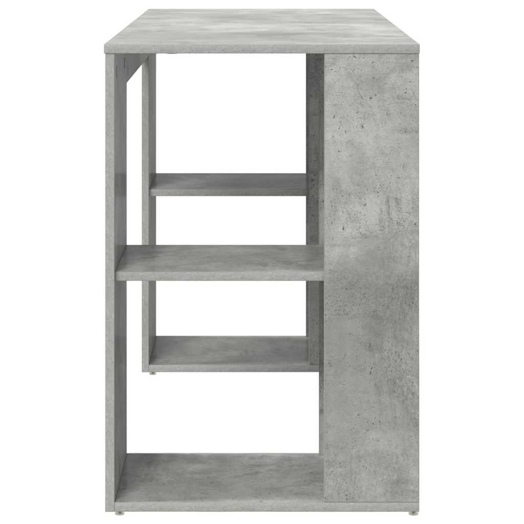 Scrivania Grigio cemento 130 x 50.5 x 75 cm Legno multistrato