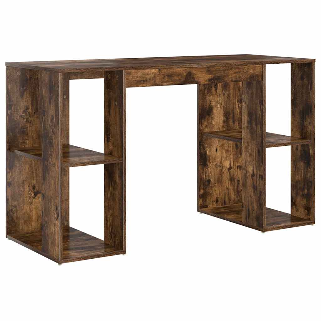 Scrivania Rovere fumé 130 x 50.5 x 75 cm Legno multistrato | homemem39