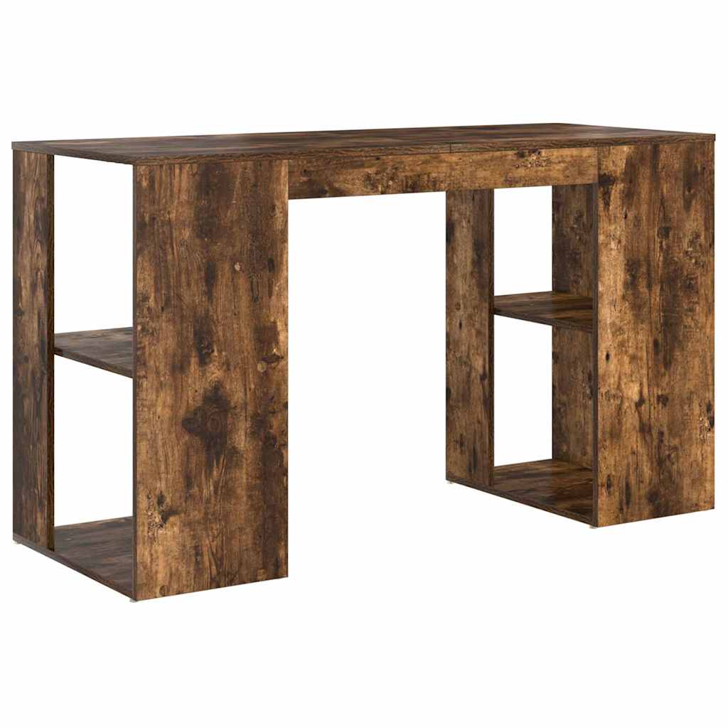 Scrivania Rovere fumé 130 x 50.5 x 75 cm Legno multistrato | homemem39