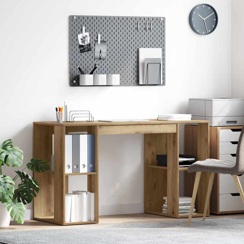 Scrivania con lo scaffale Rovere artigianale 130 x 50.5 x 75 cm