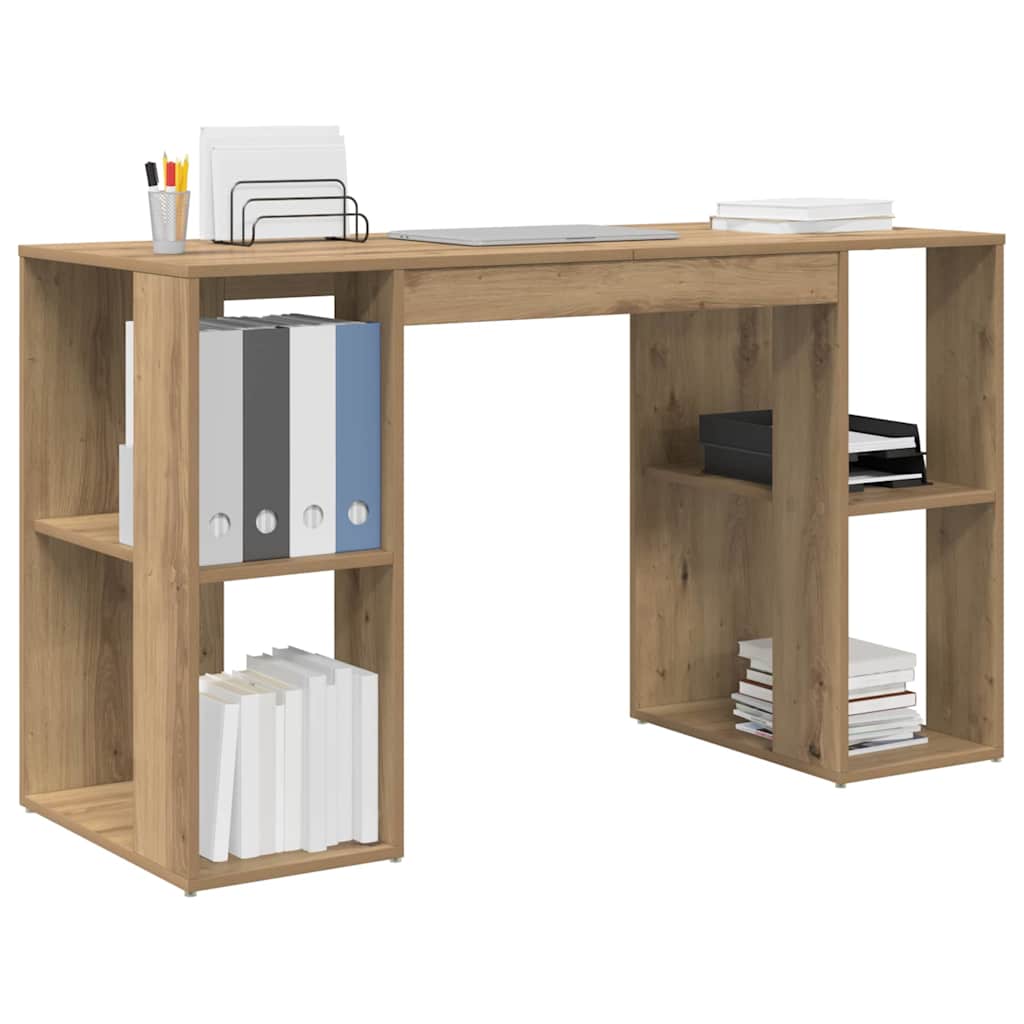 Scrivania con lo scaffale Rovere artigianale 130 x 50.5 x 75 cm