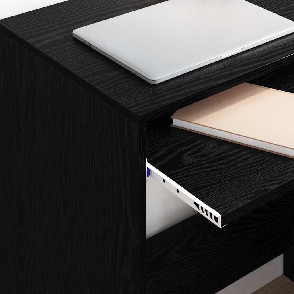 Scrivania Rovere Nero 77.5 x 43 x 79 cm Legno multistrato | homemem39