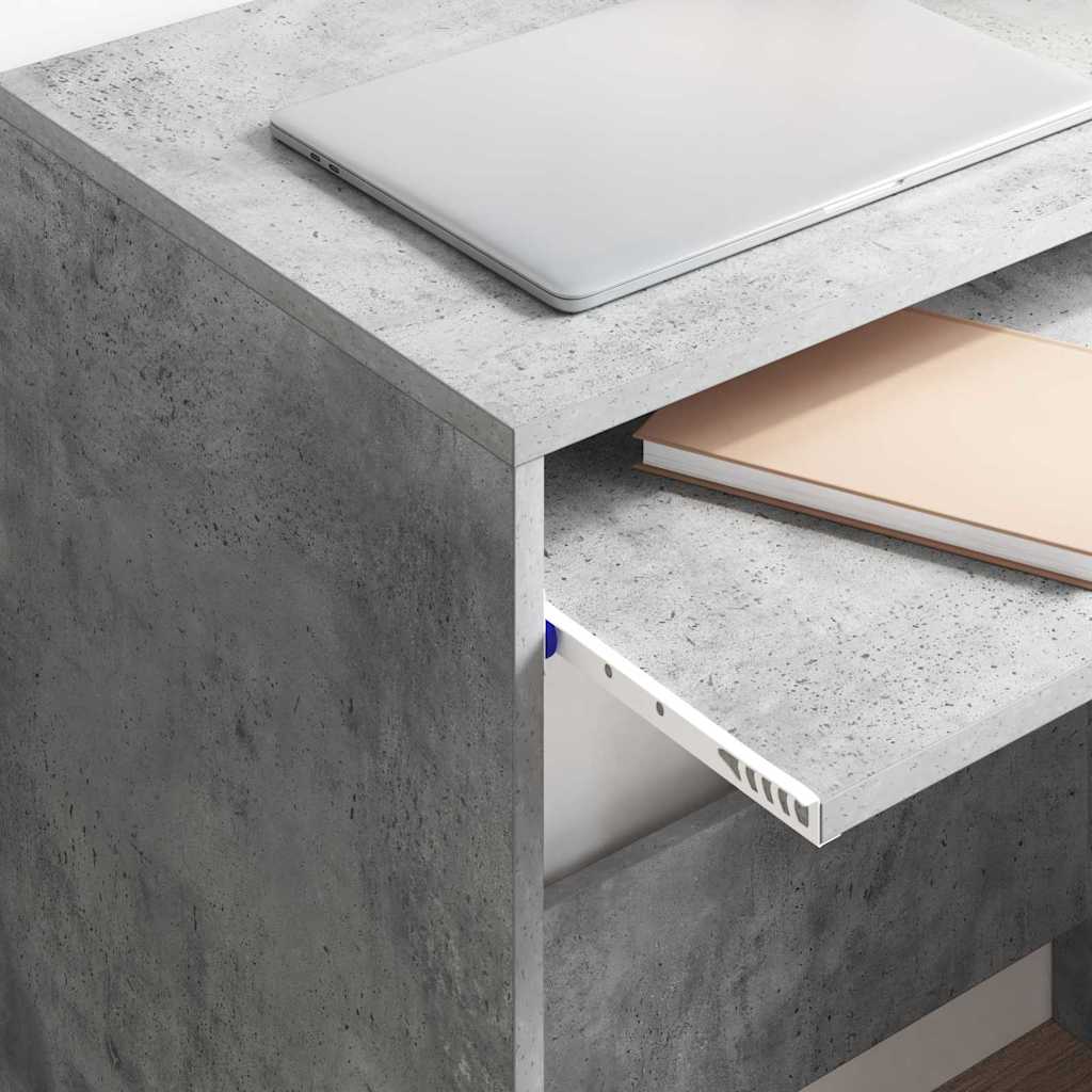 Scrivania Grigio cemento 77.5 x 43 x 79 cm Legno multistrato | homemem39
