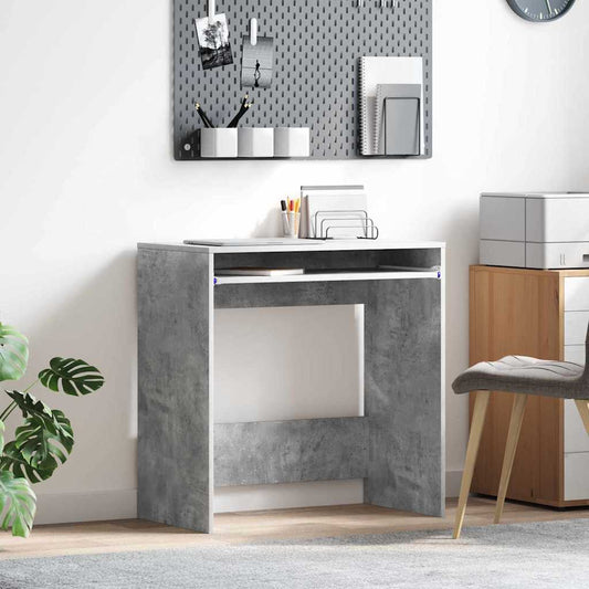 Scrivania Grigio cemento 77.5 x 43 x 79 cm Legno multistrato | homemem39