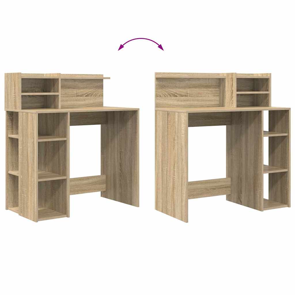 Scrivania Rovere Sonoma 90 x 48 x 101,5 cm Legno multistrato | homemem39