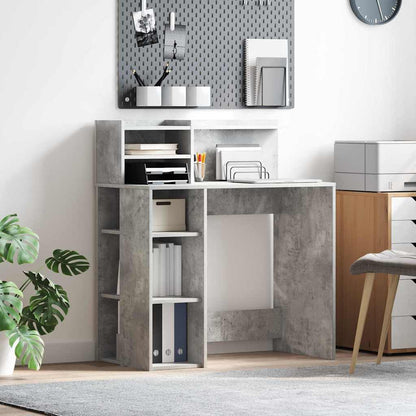 Scrivania Grigio cemento 90 x 48 x 101,5 cm Legno multistrato