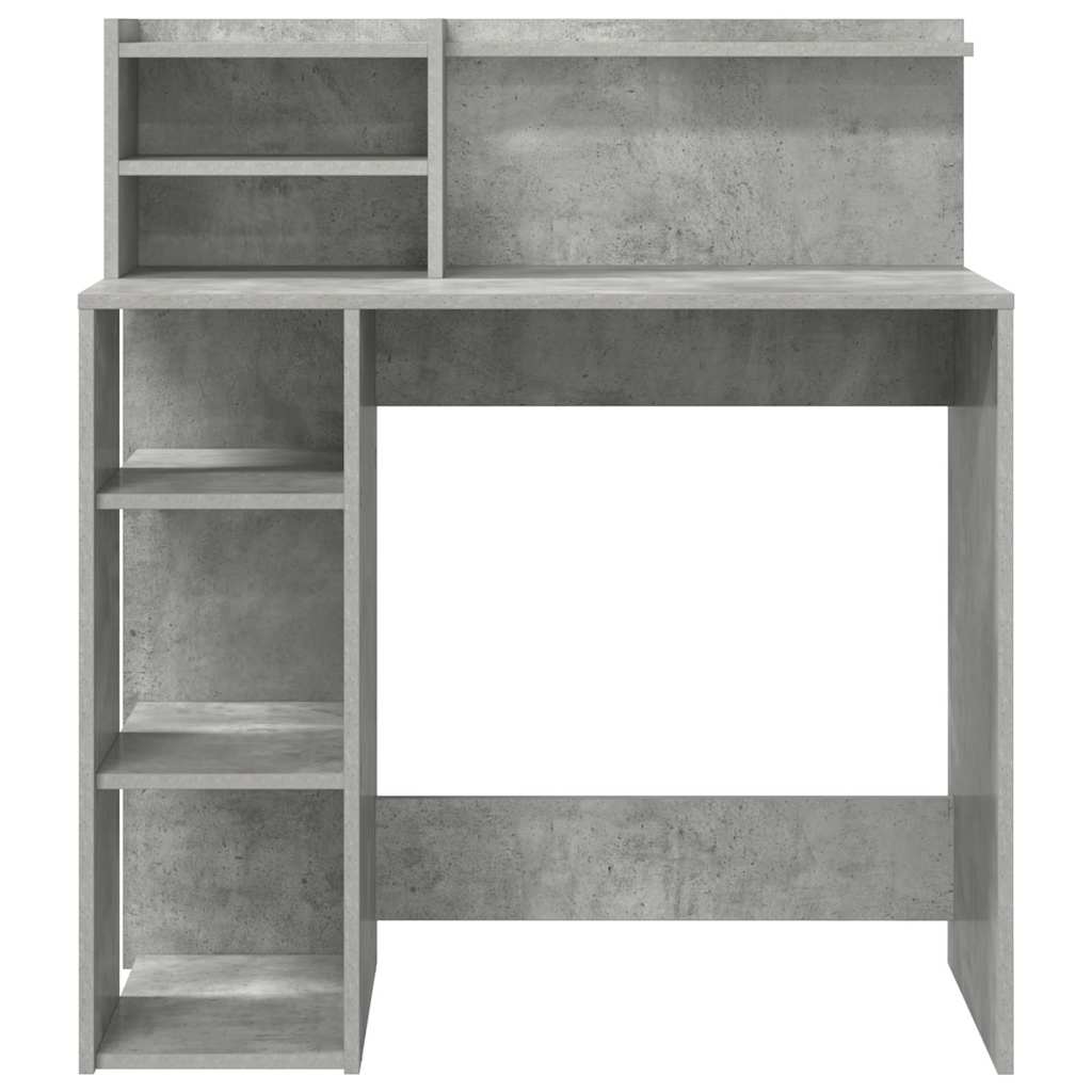 Scrivania Grigio cemento 90 x 48 x 101,5 cm Legno multistrato | homemem39