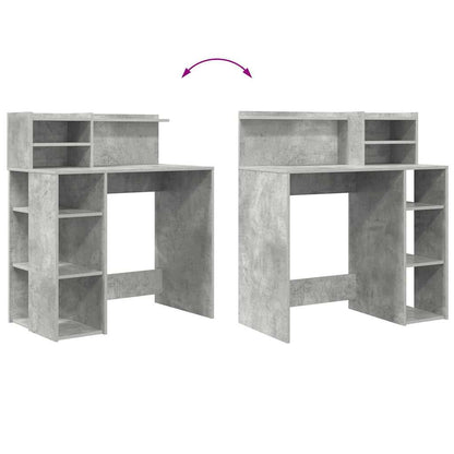 Scrivania Grigio cemento 90 x 48 x 101,5 cm Legno multistrato | homemem39