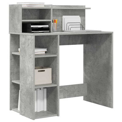 Scrivania Grigio cemento 90 x 48 x 101,5 cm Legno multistrato | homemem39