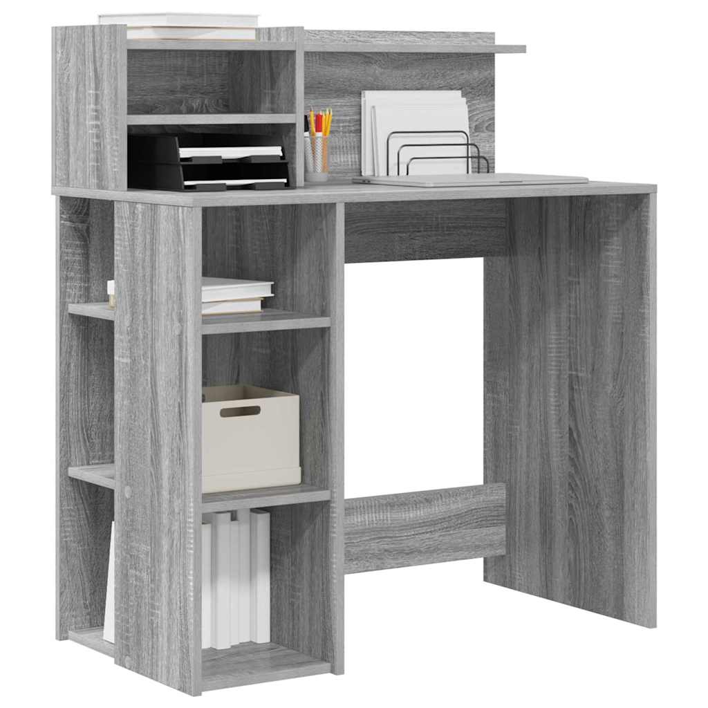Scrivania Grigio Sonoma 90 x 48 x 101,5 cm Legno multistrato