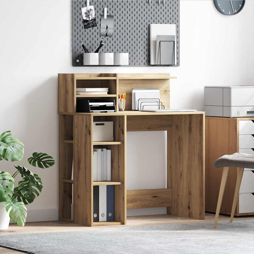 Scrivania con lo scaffale Rovere artigianale 90 x 48 x 101,5 cm