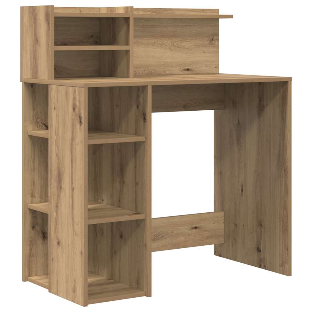 Scrivania con lo scaffale Rovere artigianale 90 x 48 x 101,5 cm