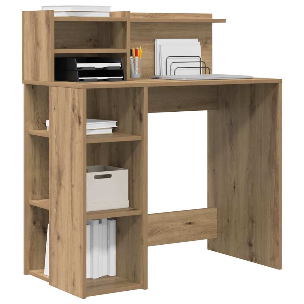 Scrivania con lo scaffale Rovere artigianale 90 x 48 x 101,5 cm