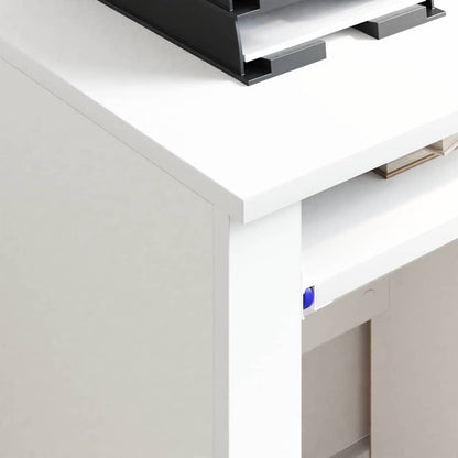 Scrivania con Ruote Bianco 91 x 50 x 77 cm Legno multistrato