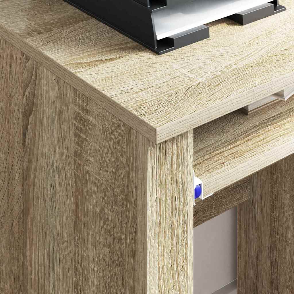 Scrivania con Ruote con cassetto Rovere Sonoma 91 x 50 x 77 cm | homemem39