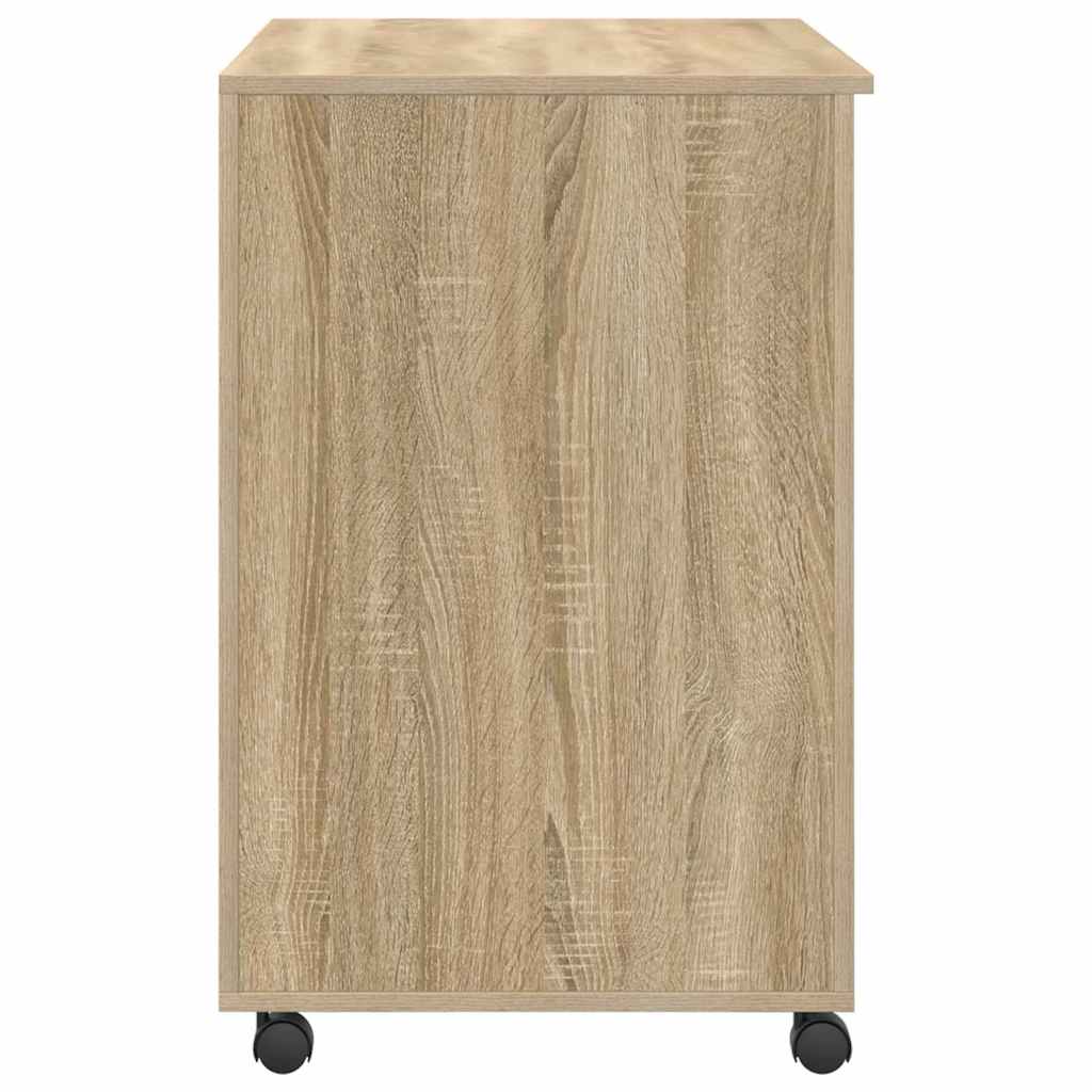Scrivania con Ruote con cassetto Rovere Sonoma 91 x 50 x 77 cm | homemem39
