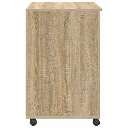 Scrivania con Ruote con cassetto Rovere Sonoma 91 x 50 x 77 cm