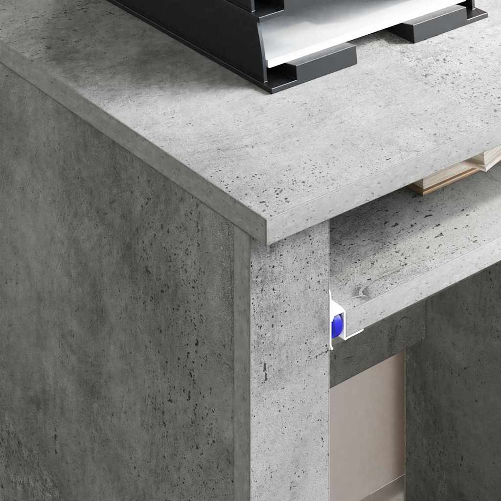Scrivania con Ruote con cassetto Grigio cemento 91 x 50 x 77 cm | homemem39