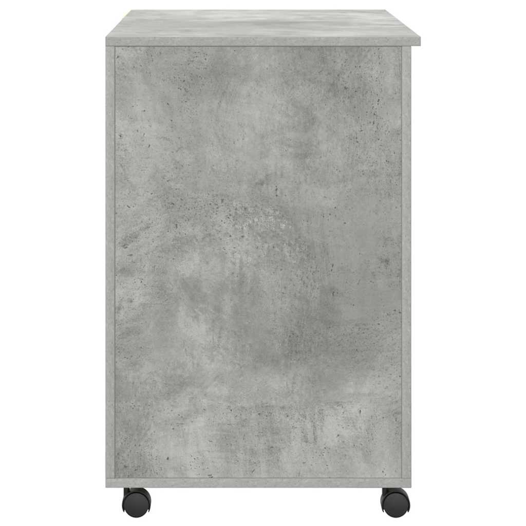 Scrivania con Ruote con cassetto Grigio cemento 91 x 50 x 77 cm | homemem39
