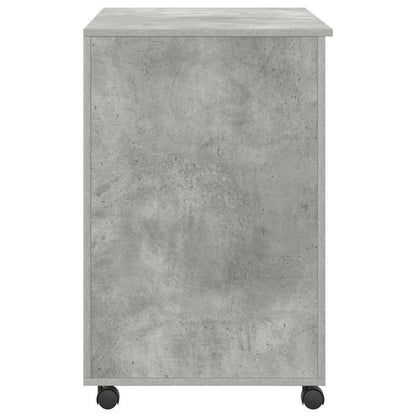 Scrivania con Ruote con cassetto Grigio cemento 91 x 50 x 77 cm | homemem39