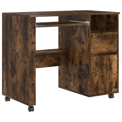 Scrivania con Ruote con cassetto Rovere fumé 91 x 50 x 77 cm | homemem39