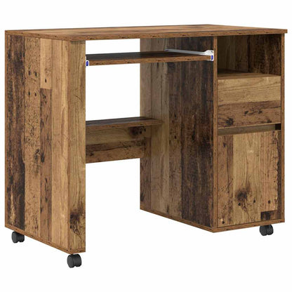 Scrivania con Ruote con cassetto Legno vecchio 91 x 50 x 77 cm | homemem39