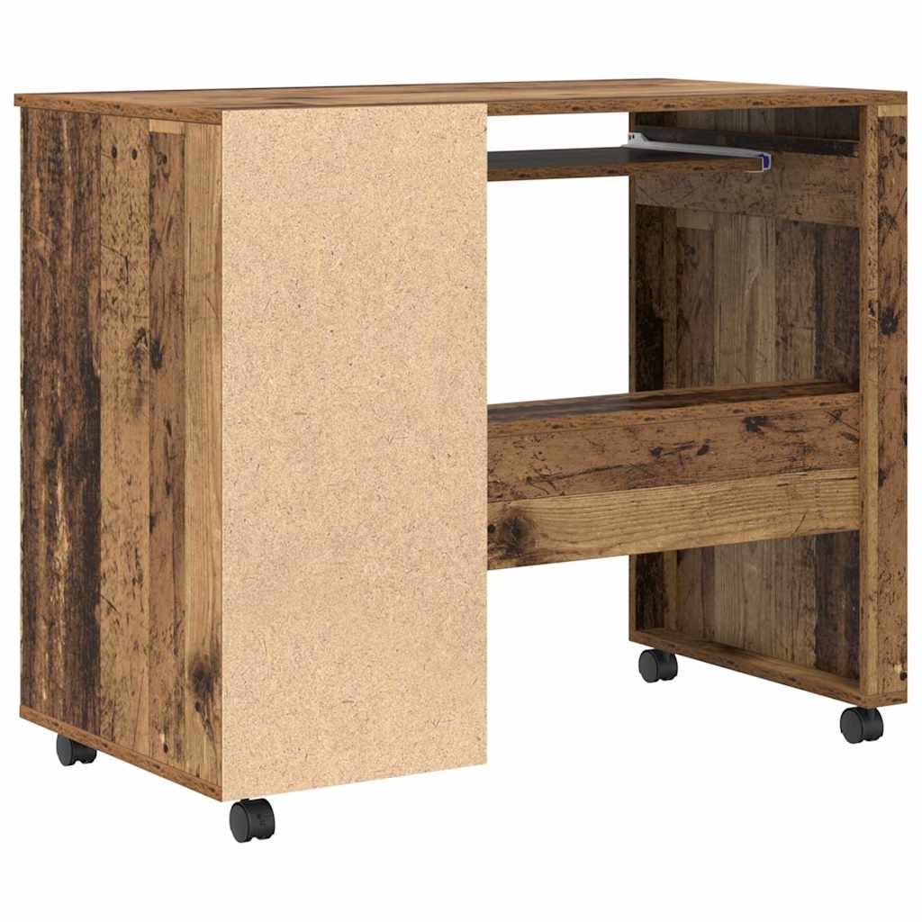 Scrivania con Ruote con cassetto Legno vecchio 91 x 50 x 77 cm