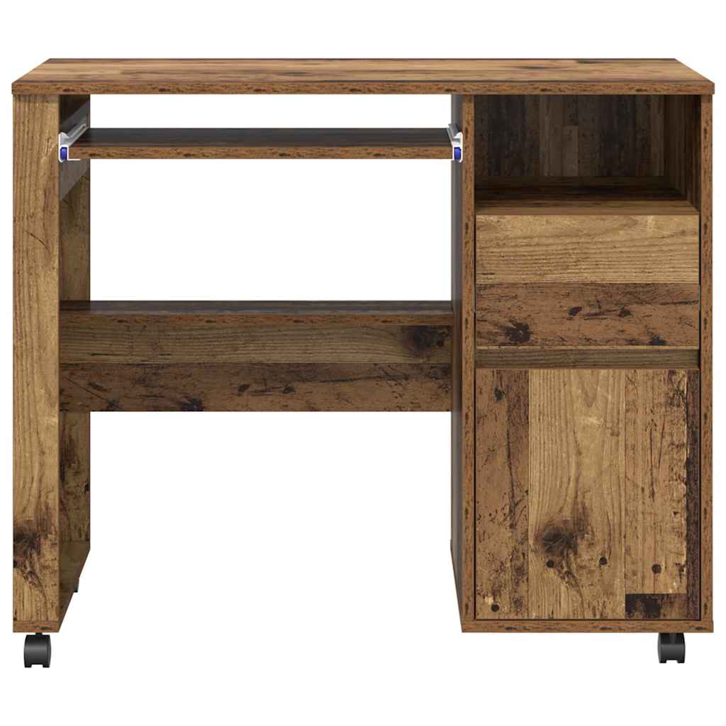 Scrivania con Ruote con cassetto Legno vecchio 91 x 50 x 77 cm | homemem39
