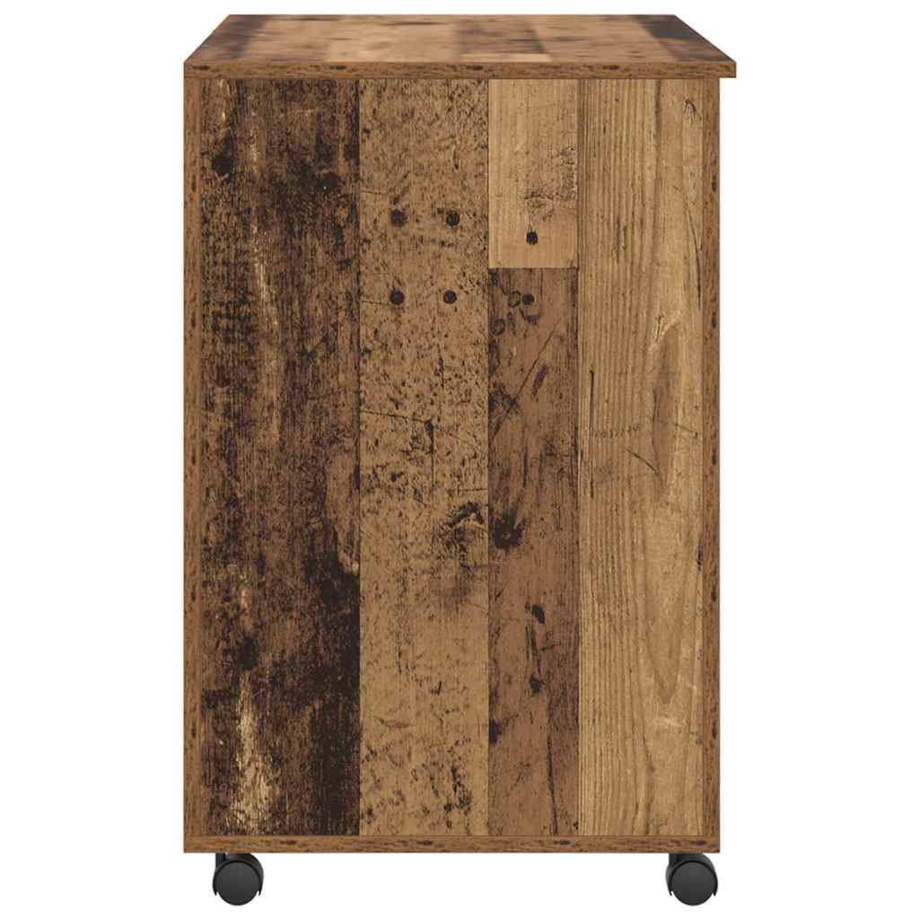 Scrivania con Ruote con cassetto Legno vecchio 91 x 50 x 77 cm | homemem39
