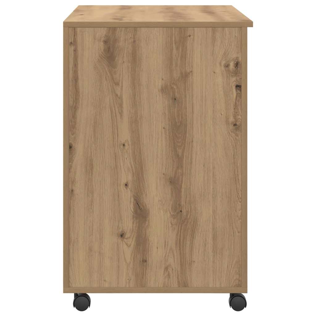 Scrivania con Ruote Rovere artigianale 91 x 50 x 77 cm | homemem39