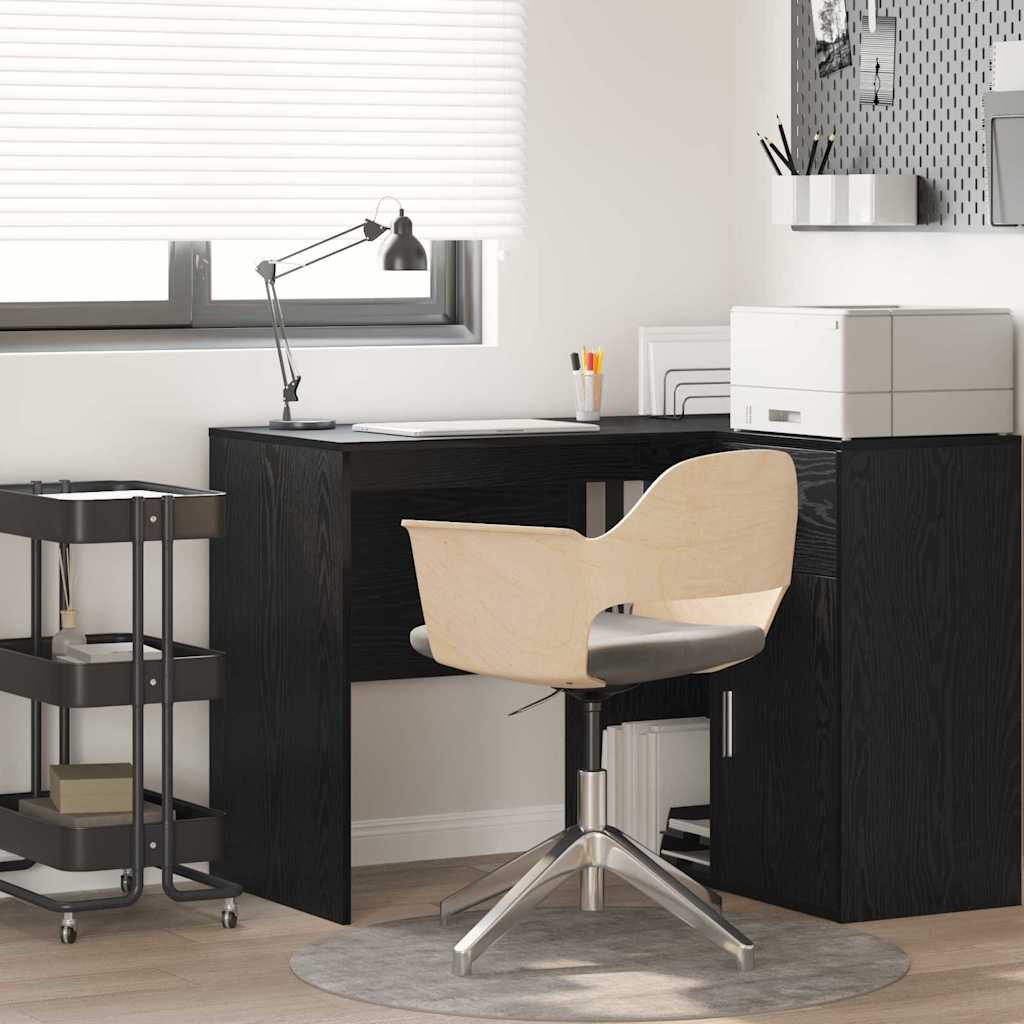 Scrivania Rovere Nero 102 x 50 x 75 cm Legno multistrato | homemem39