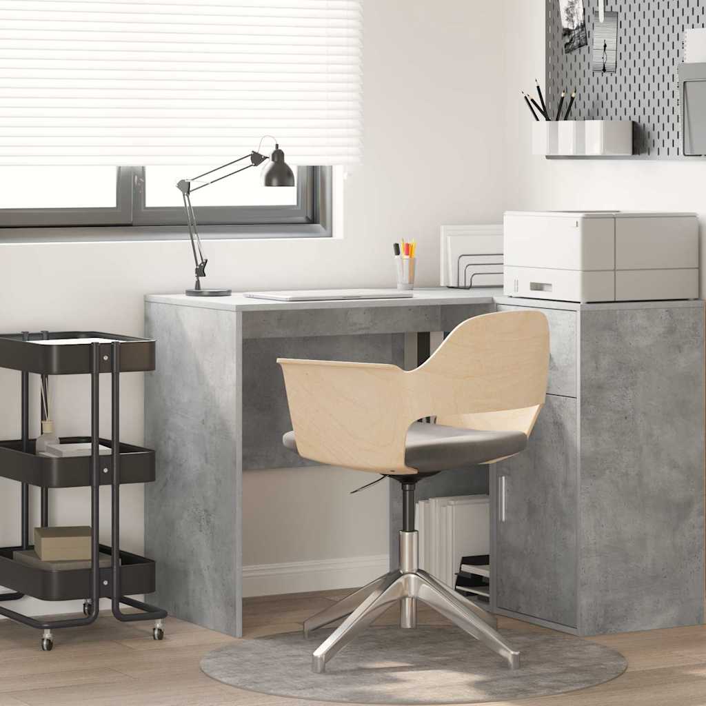 Scrivania Grigio cemento 102 x 50 x 75 cm Legno multistrato | homemem39