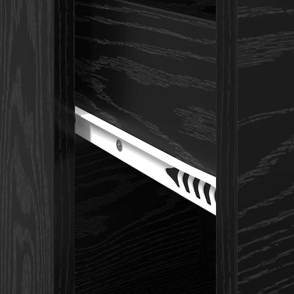 Credenza con cassetto Rovere Nero 38 x 34 x 75 cm